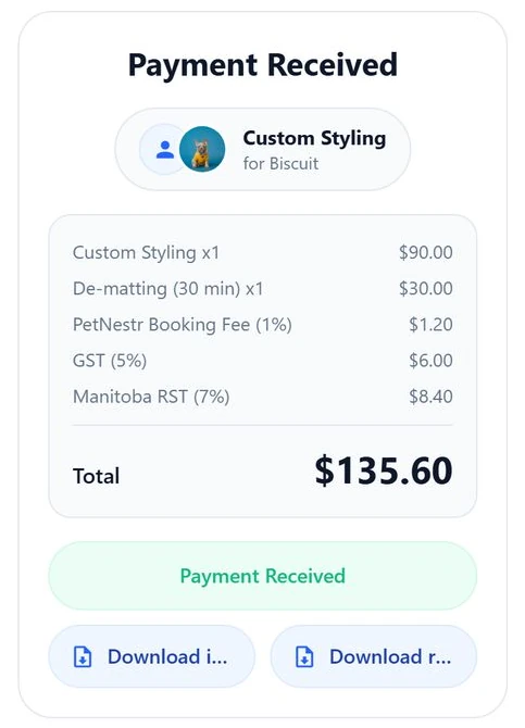 Conversation, quote and invoice